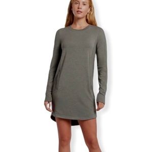 ATHLETA NWT Balance Dress Gray Moss French Terry - Small S